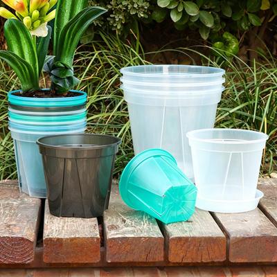 Orchid Planter Pot Transparent Plant Pot Ventilated Flowerpot with Drainage Holes for Phalaenopsis Roses Hydrangeas