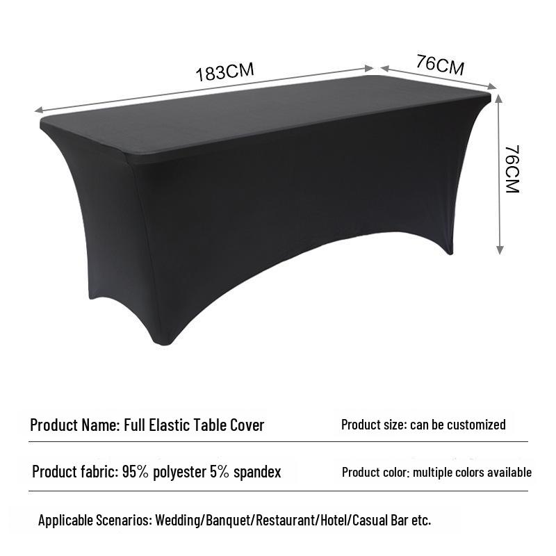 Elastic Solid Color Square Tablecloth for Weddings, Hotels, and Exhibitions