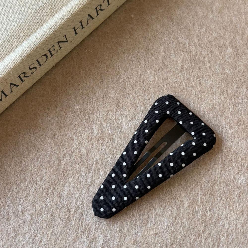 

Triangular Polka Dot Hair Clips Fabric BB Clips Cute Side Clip чёрный