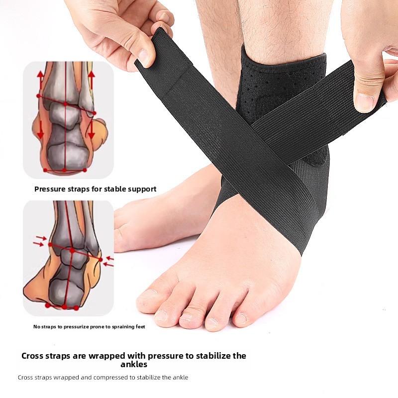 Elastic Ankle Support Wrap Cross Strap Sports Bandage for Running Cycling Mountaineering Jumping Pressure Relief