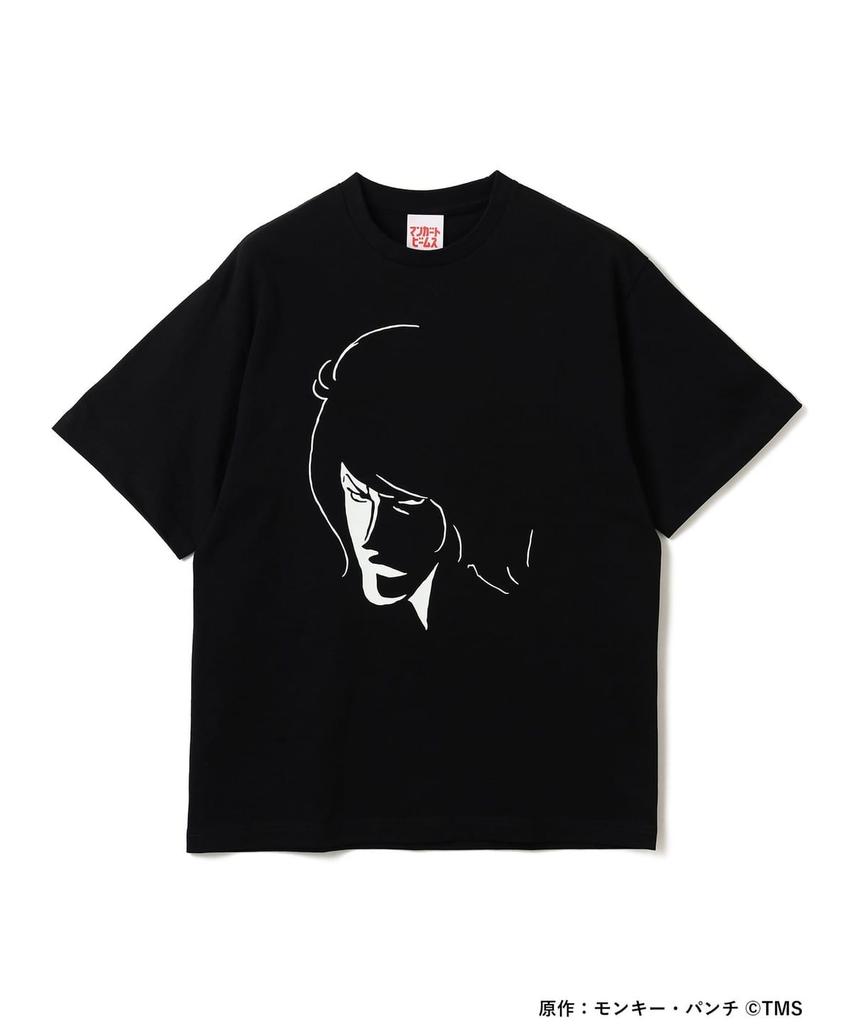 BEAMS MANGART Lupin III Silhouette T-Shirt Black Anime Japan Streetwear