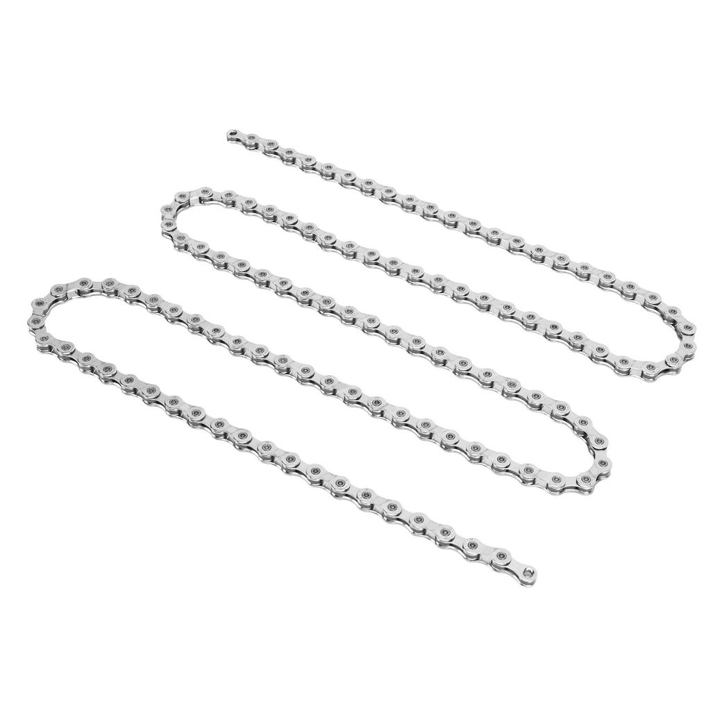 9 Speed Bicycle Chain Hollowed Carbon Steel Mountain Road Bike Chain Replacement for Outdoor Cycling Silver