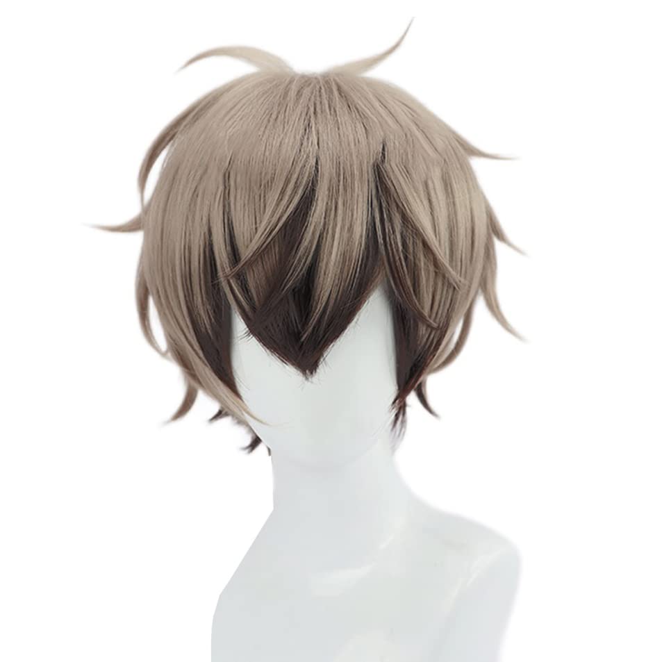 LAOBAO Alban Knox Cosplay Brown Bob Disguise Wig Costume Halloween Costume Wig, Wig, Mesh, Heat-Resistant, Set, Accessory,