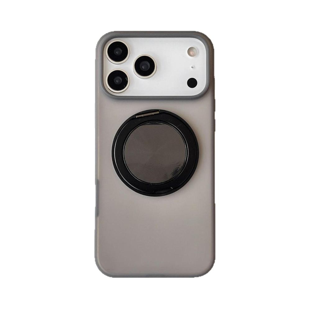 IP17 Promax Liquid Silicone Magnetic Phone Case with 360° Rotating Stand