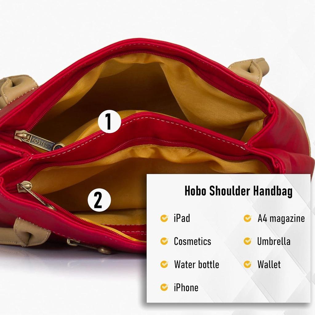 Handväska i konstläder för kvinnor (Medium)