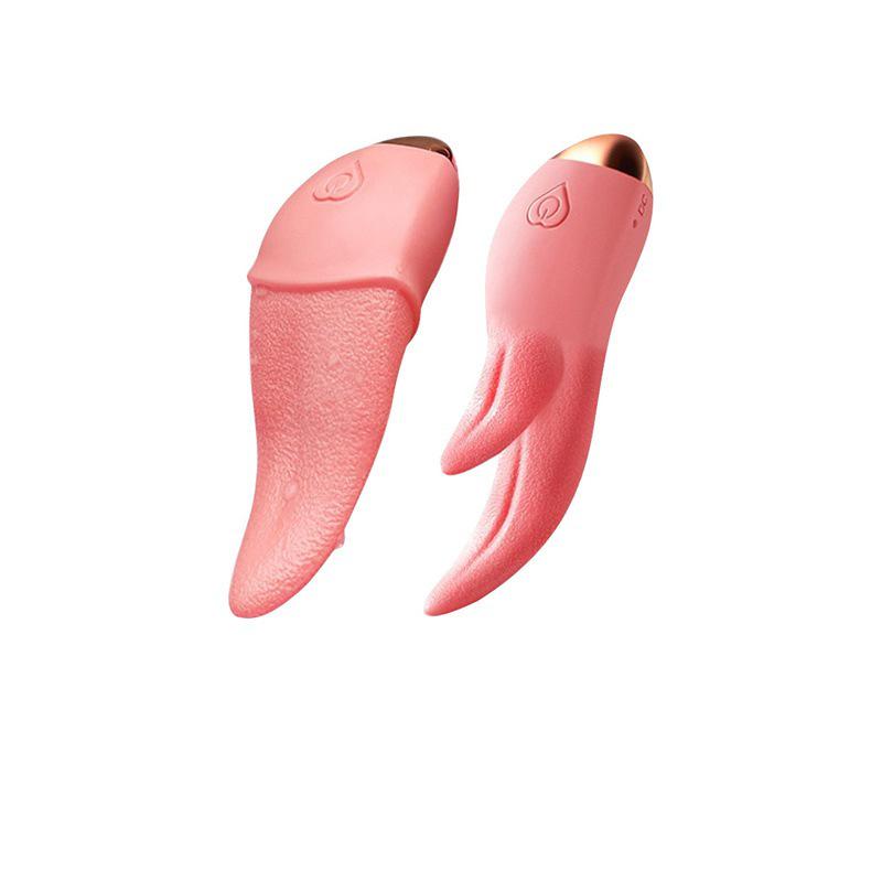 Elektrický vibrační klitorální stimulátor s dvojitým jazykem - Erotická hračka pro dospělé