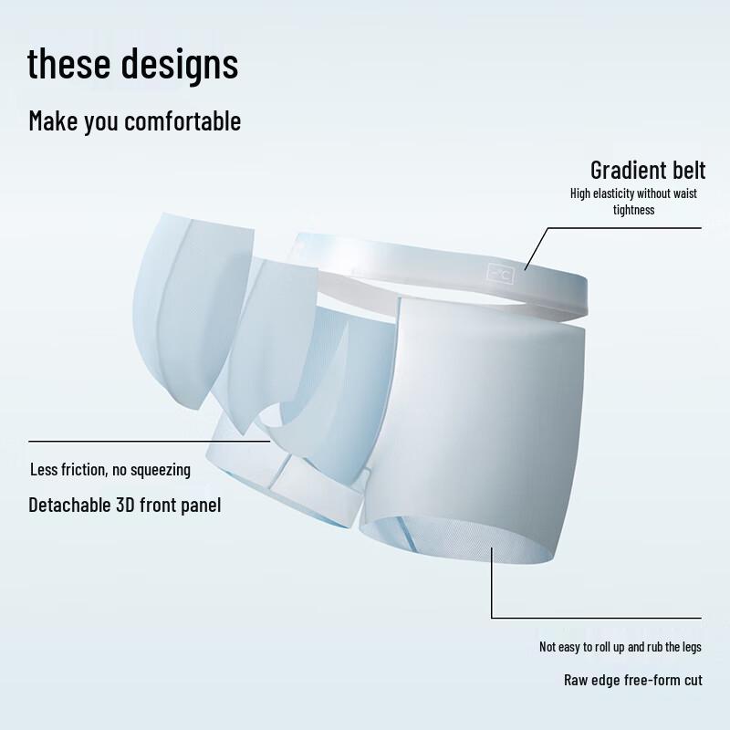 Banale 511CA Men's Ice Silk Boxer Briefs 3-Pack