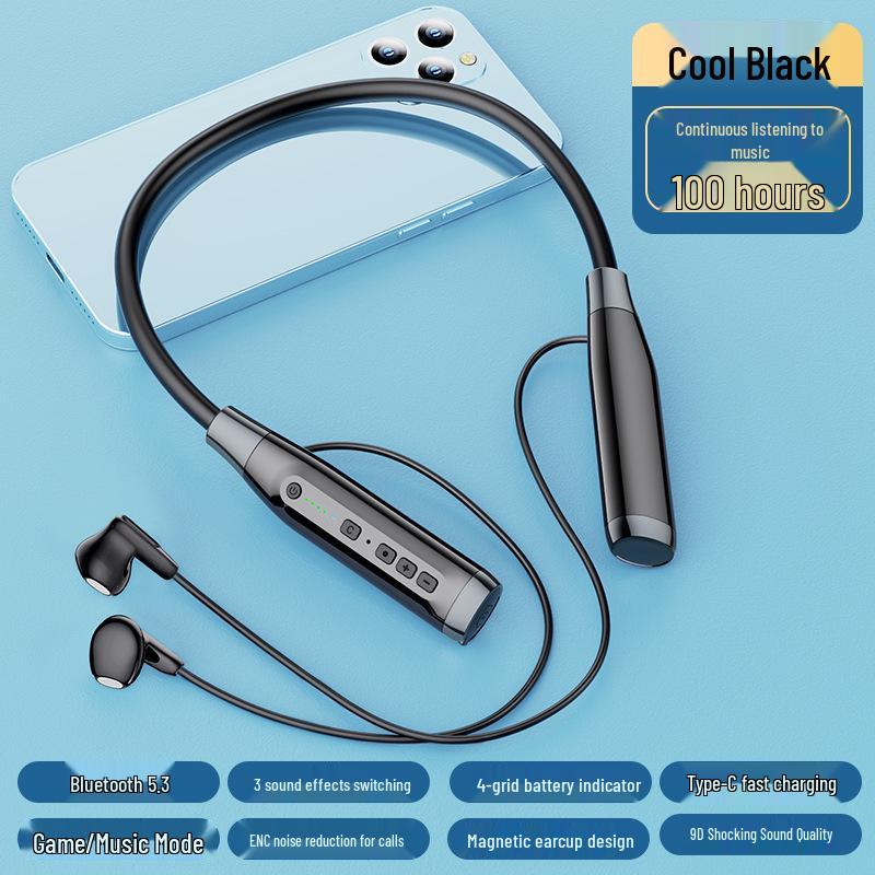 A13T Bluetooth Neckband: Four-Speaker In-Ear Wireless Sports Headset