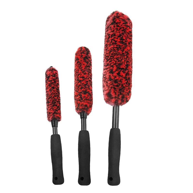 Auto Wheel Detailing Brush Bendable Wheel Woolies For Car Rim Tire Washing Easily Clean Hard-To-Reach Areas Car Cleaning Tools