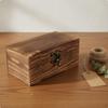Holz-Aufbewahrungsbox im Vintage-Stil mit Deckel, Antik-Finish für Schreibtisch, Heimdekoration