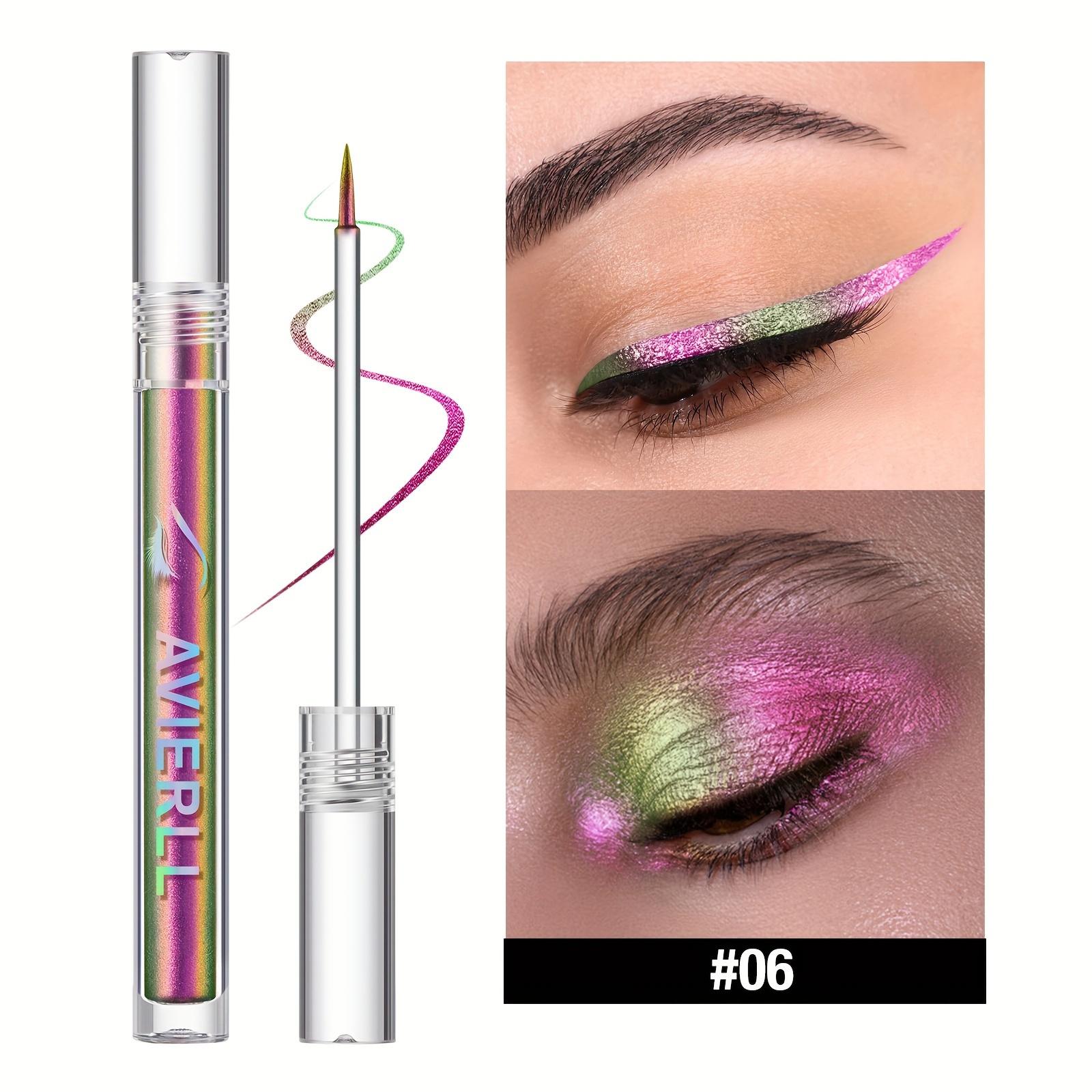 

6 цветов Подводка для глаз-хамелеона Стойкие жидкие тени для век Водонепроницаемая тонкая кисть-карандаш Зеленая синяя подводка для глаз Высокопигментированные тени для век 6#