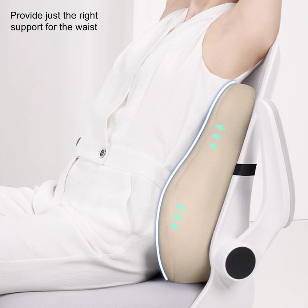 Lumbar Support Cushion Memory Foam Back Support Chair Lumbar Cushion with Adjustable Slider for Office Chair Computer Desk Chair