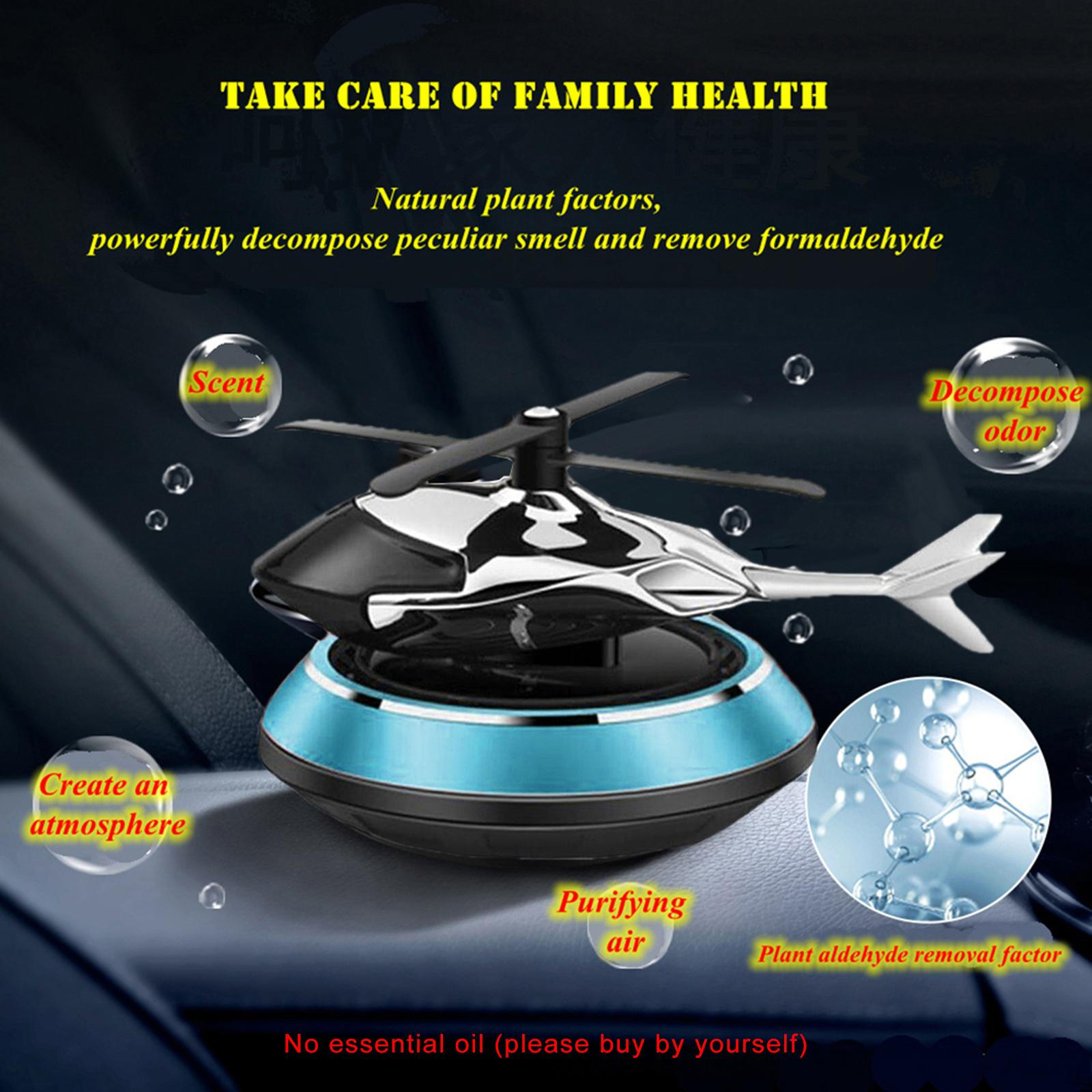 Diffuser Car Air Fresheners Essential Oil Small for office and home Helicopter Model B-Blue