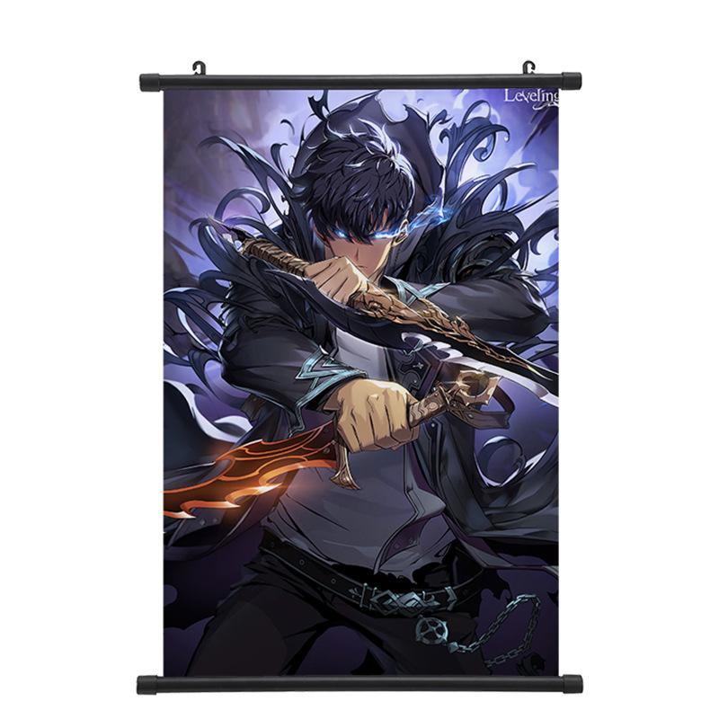 Anime Solo Leveling Sung Jin Woo Plakát Nástěnný Závěs Tisk Domácí Obývací Pokoj Ložnice Bar Dekorace