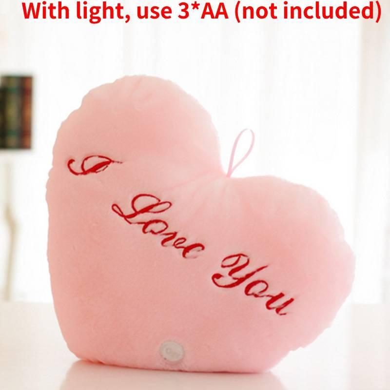 Colorful Illuminated Plush Pillows In Adorable Star Moon And Heart Shapes For Kids