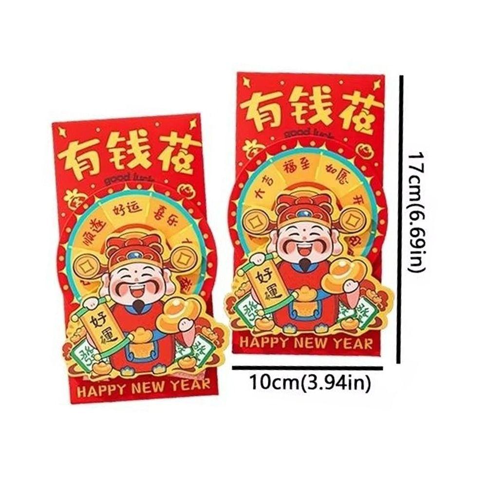 2Pcs 2026 Red Envelopes Lucky Chinese Style New Year Red Packets The Year of the Horse Cartoon Cash Gift Envelopes