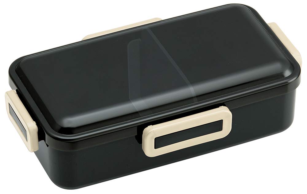 Skater Ag+ Fluffy Bento Box, 830ml Large Capacity, Retro French Style, Black, Made in Japan (PFLB8AG)