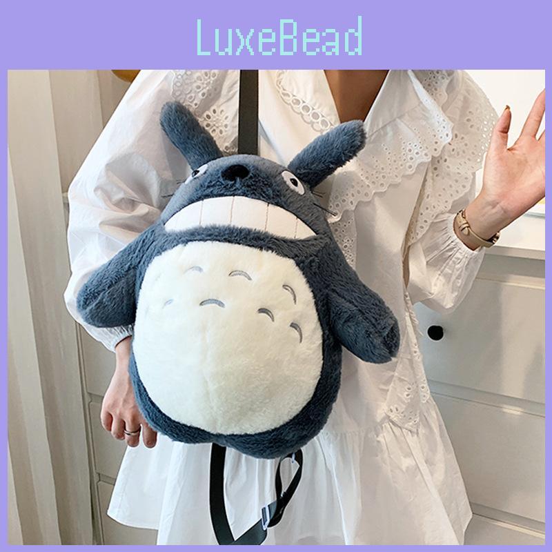 Cute Plush Cartoon Backpack For Girls, Large Size With Lovely Double-shoulder Dragon Cat Design