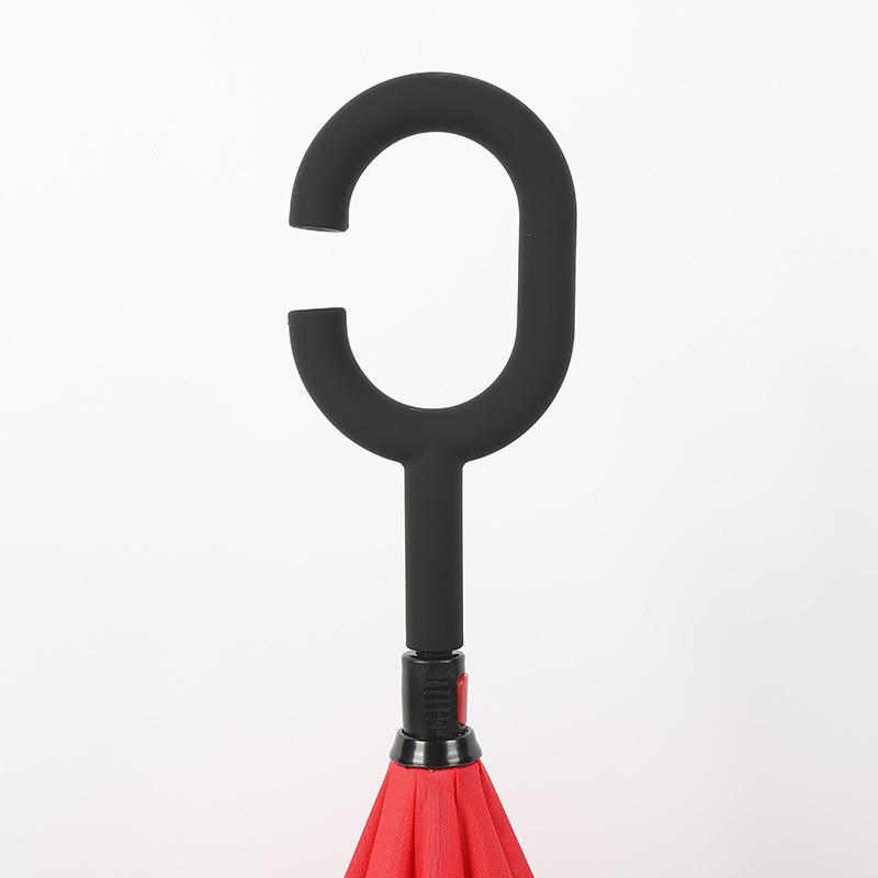 Double-Layer C-Shaped Reverse Umbrella, Extra-Large, Long-Handled for Two People, Custom Logo, For All Weather, Car-Mounted, Advertising Umbrella