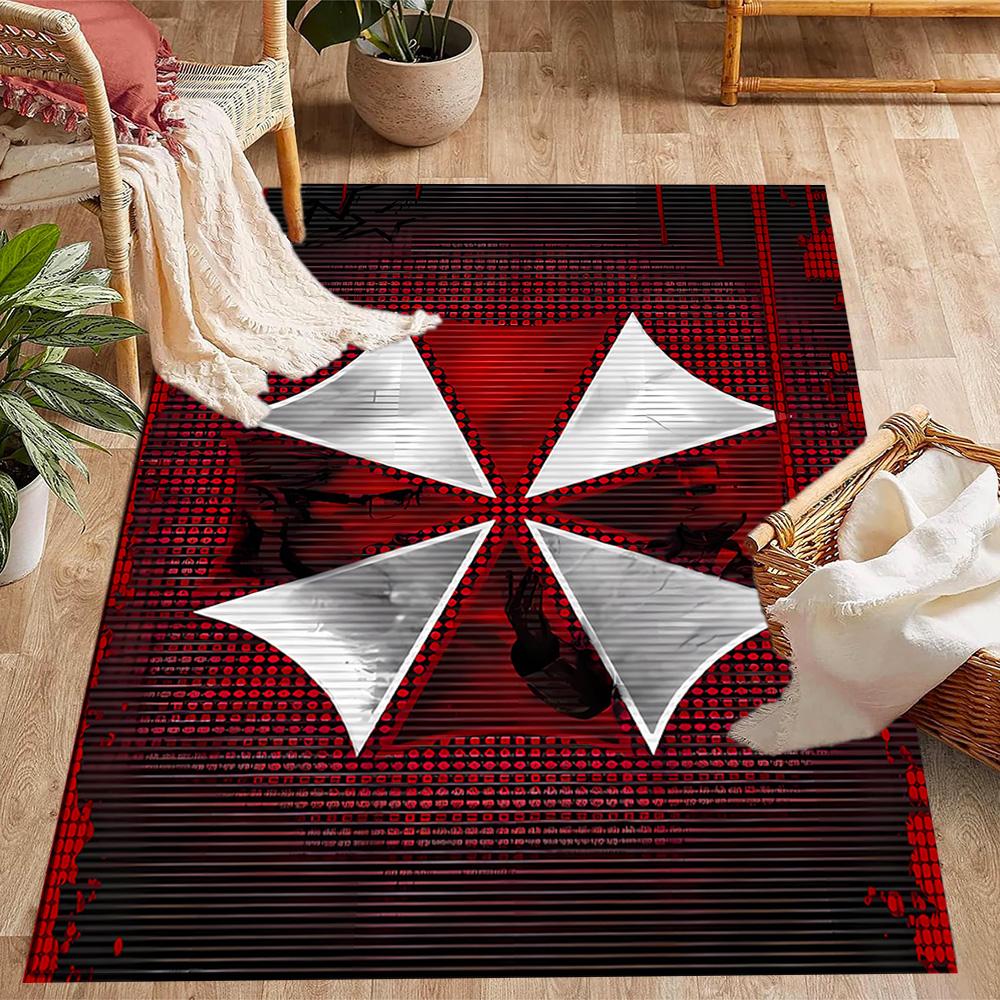 Umbrella Corporation Logo Floor Mat Design for Hallway Study room Dining Room Foyer Antislip Carpet Anime Office Decor Wedding Party Gift