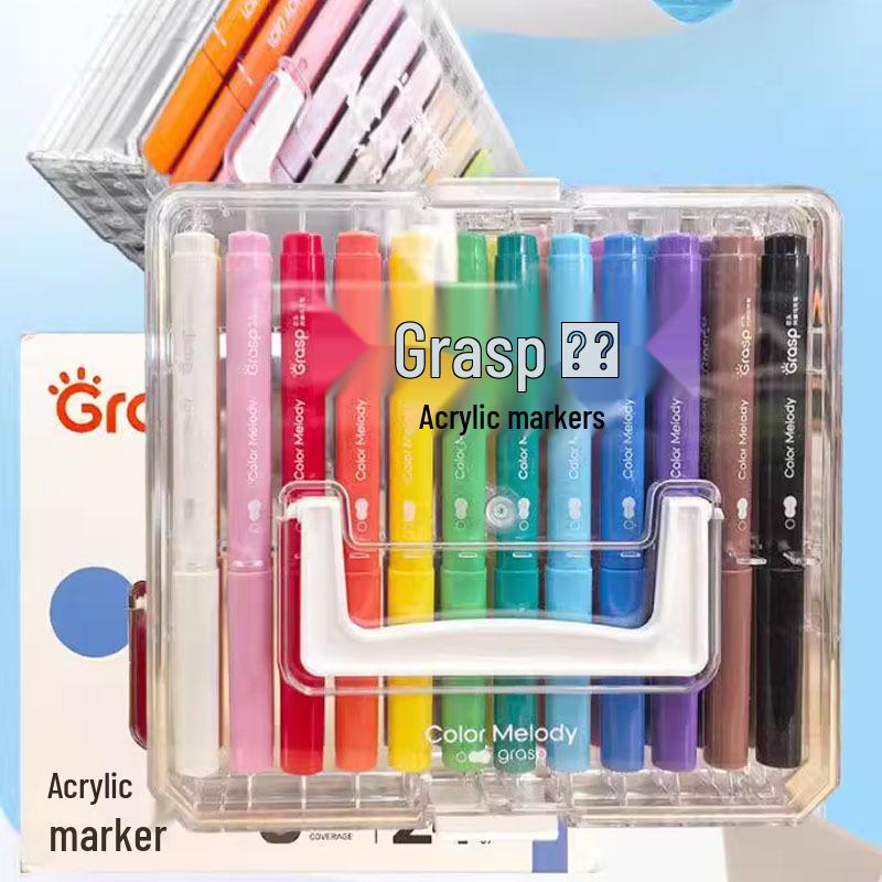 Master Soft-Tip Acrylic Marker Pens for Students & Art - 36, 48 Opaque, or 60 Layerable Colors