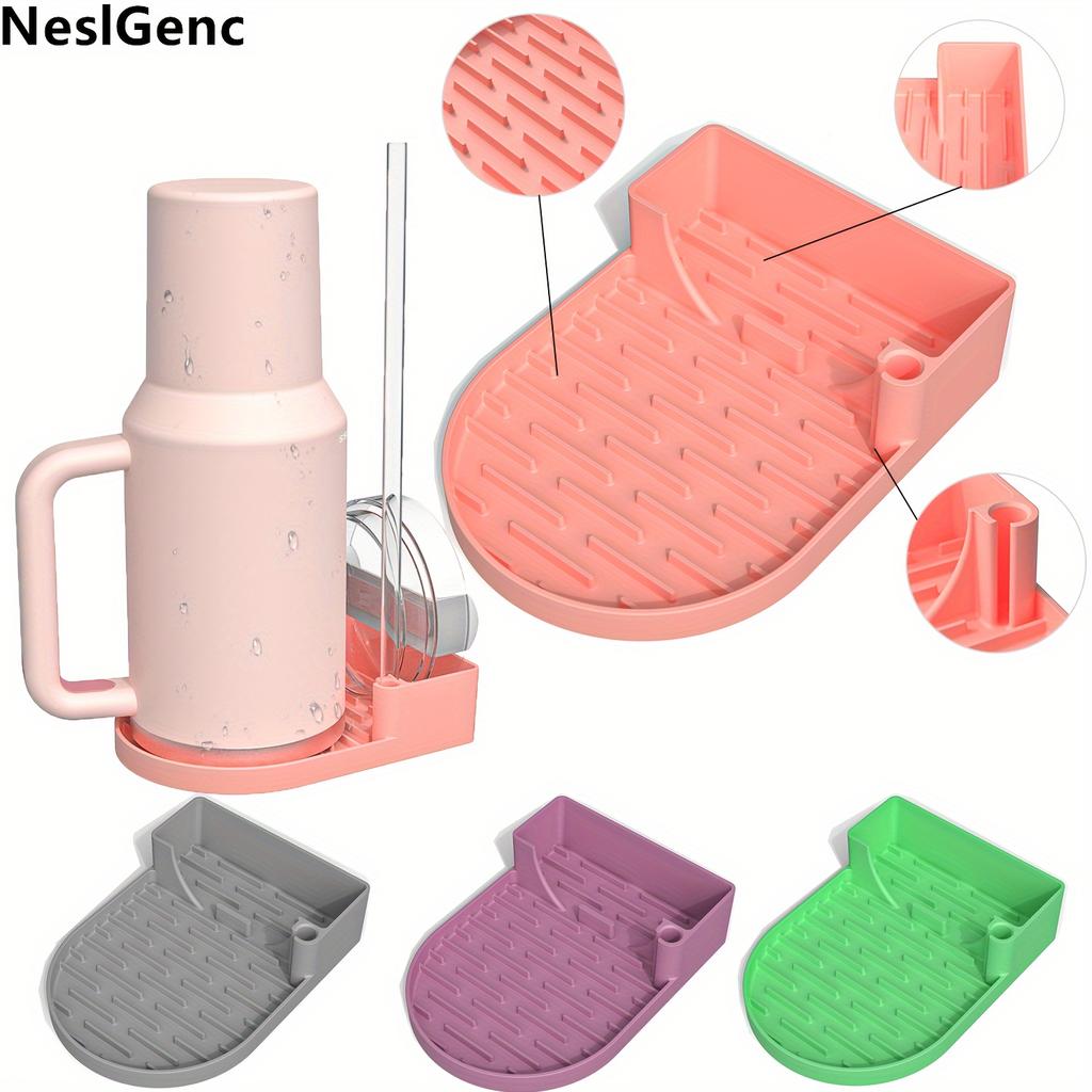 Silicone Water Bottle Drying Rack Draining Countertop Holder Mugs Compact Storage Great Holiday Halloween Christmas Thanksgiving