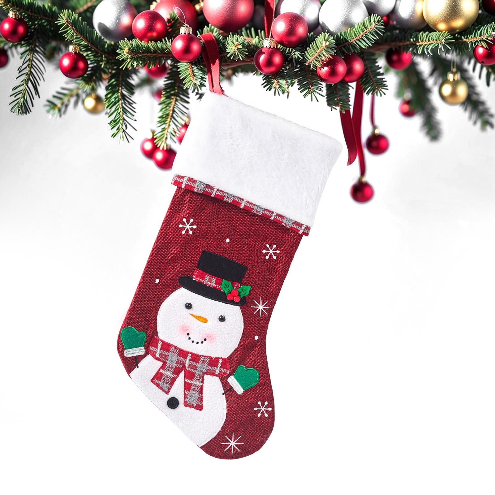 Рождественские украшения Вышитые носки Подарочные пакеты Рождественские украшения Подвески
