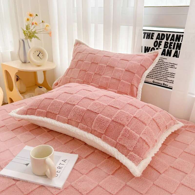 Solstice Velvet Pillowcase Set - 2pcs 48x74cm Winter Funda Almohada, Warm Cushion Cover for Home Bedding