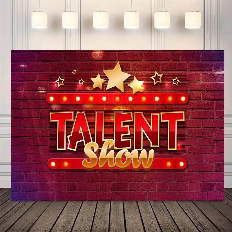 

2D Talent Show Stage Tapestry Red Brick Wall Performance Background Cloth 47.2x31.5inch/120*80cm