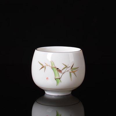 Dehua Hammelfett-Jadeporzellan Gongfu Teetasse