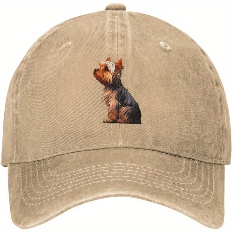 Yorkshire Terrier Dog Baseball Cap Adjustable Low Profile Cotton Hat for Pet Lovers Casual Outdoor Wear