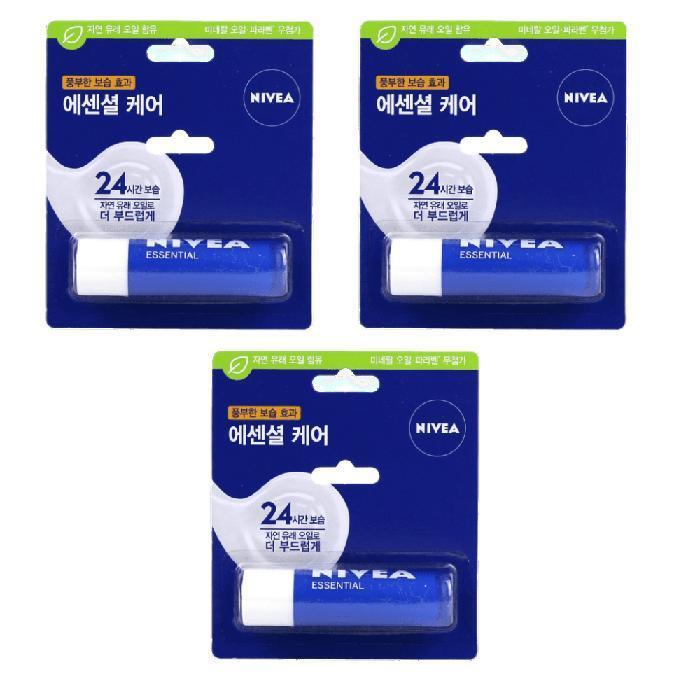 NIVEA Lip Balm Lip Care Essential Care 4.8g High Moisturizing for Men, Women, and Lips (30322871)