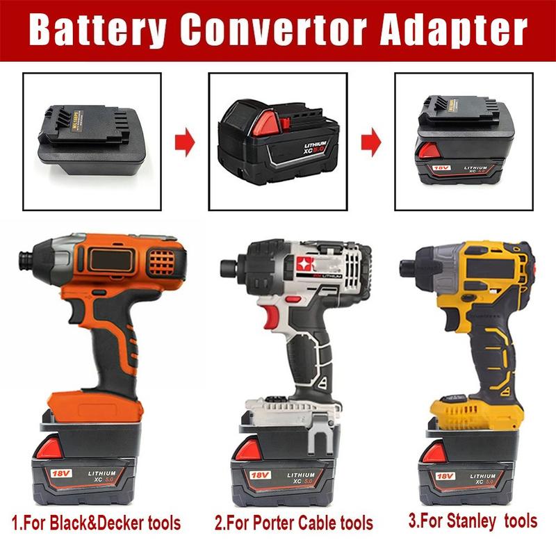 Battery Adapter for Dewalt/Milwaukee/Makita 18-20V Batteries Converting To for Black&Decker/Porter&Cable/Stanley 18-20V Tools