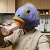 Halloween Niedliches Tier Latex Fischkopfmaske Tropenfisch Kopfschmuck Lustige Party Kostüm Requisiten
