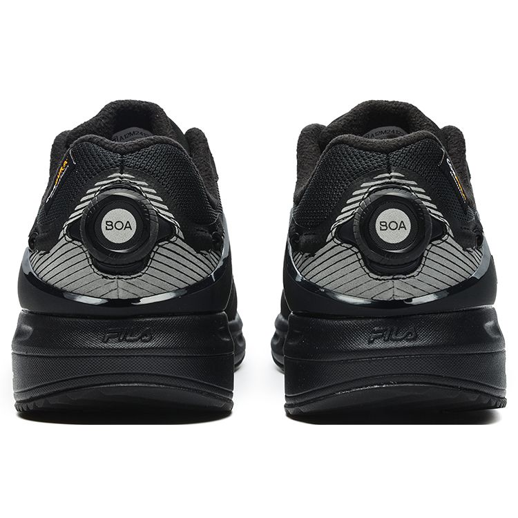 Fila Lynx Boa We Fleece Lined Trail Running Outdoor Fabric Synthetic Leather TPU Low Top Running Shoes Men Sneaker Black A12M241225FSL