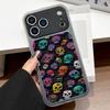 Color skull is suitable for iPhone17promax two-in-one mobile phone case, Apple 16 niche 15 generation soft case