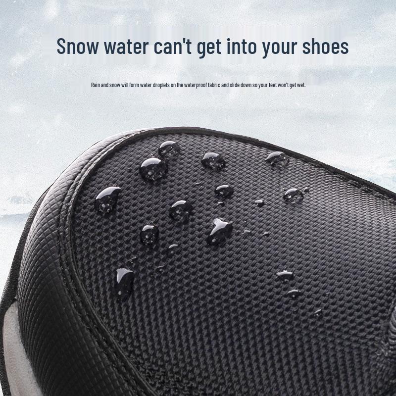 Men's Thickened Winter Snow Boots - Non-Slip, Plush, Warm, Casual Cotton Footwear