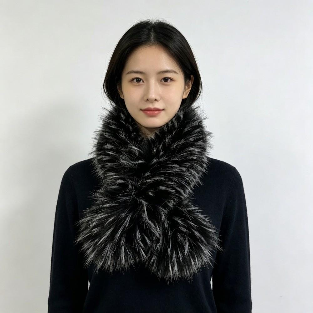 Soft Plush Neck Collars Thicken Winter Scarf Comfortable Fur Neck Warmer  Winter