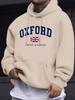 Oxford United Kingdom Letter and Flag Print Men'S Tracksuit Street Loose Hoodie Sport Autumn Sweatshirt Long Sleeved Casual Top