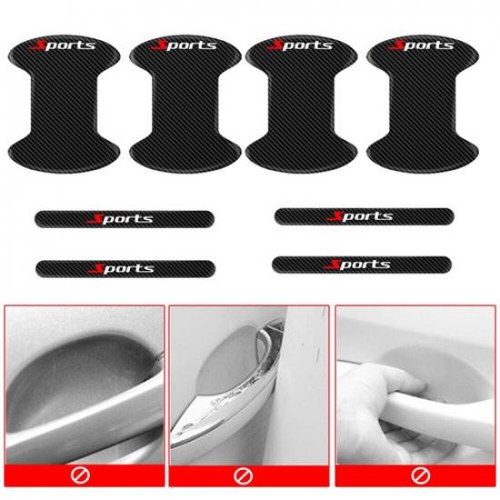 8pcs Car Door Handle Bowl Sticker Protector Anti Scratch Cover Accessories Trims