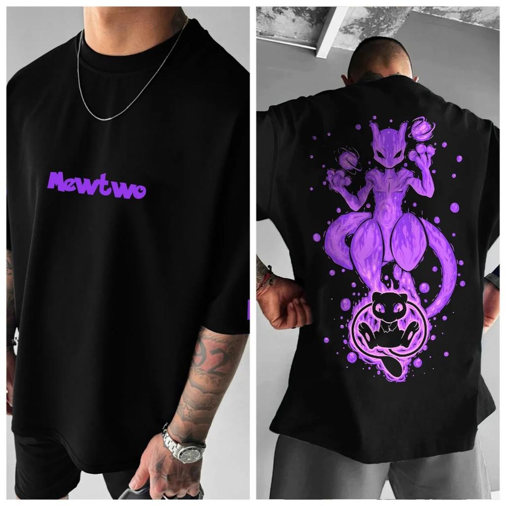 Pokémon Animatie Afgeleiden Patroon Print T-shirt Heren Dames 2025 Zomer Oversized Los Katoen Street Trend Merk Top