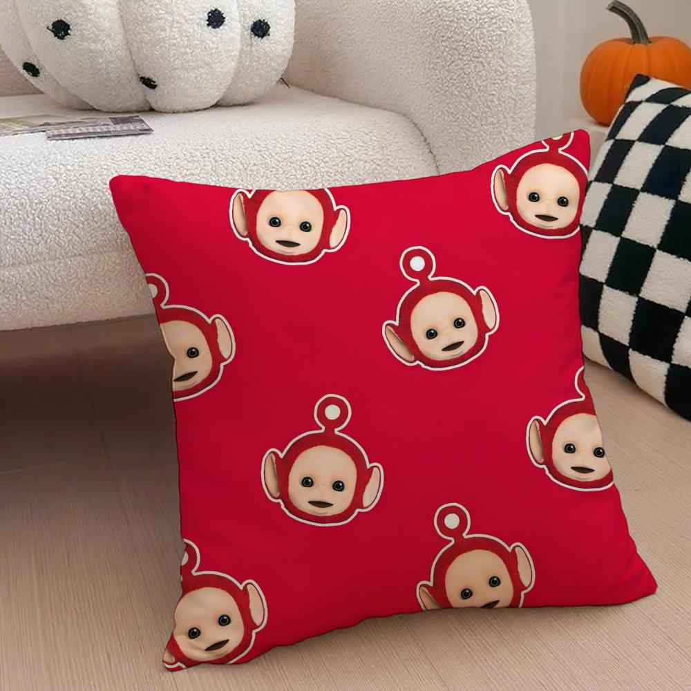 Cute teletubbies Cushion Cover Throw Pillow Cover Hidden Button Durable Polyester Chair Cushion