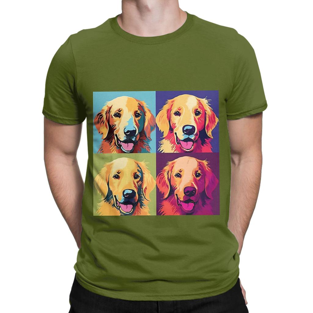 art golden retriever dog Novelty 100 Cotton TShirt gloden retirever Tees Tops For Unisex
