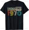 55 Years Old Gifts Vintage 1970 Music Cassette 55th Birthday T-Shirt Unisex Summer Streetwear Tops Casual Camiseta Hombre