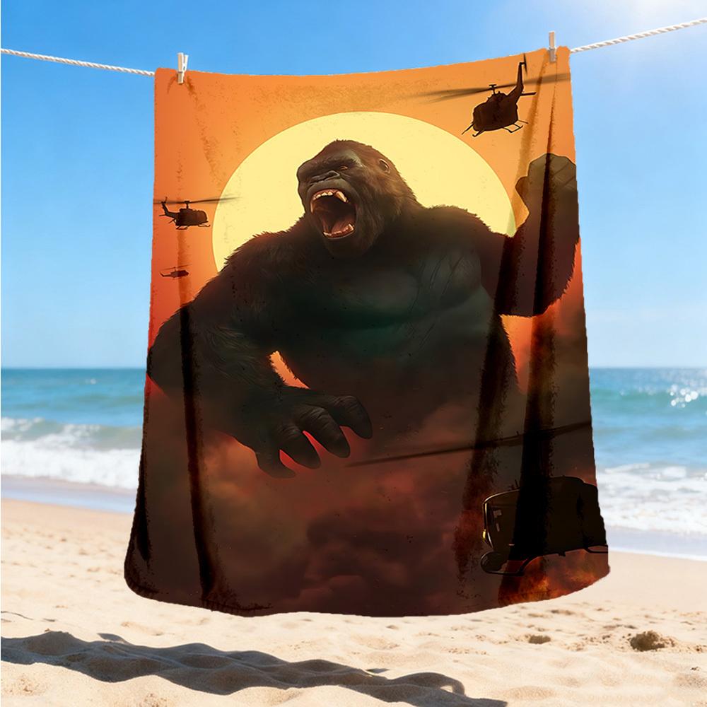 1pc King Kong Outdoor Flannel Throw Blanket Soft, Lightweight & Warm