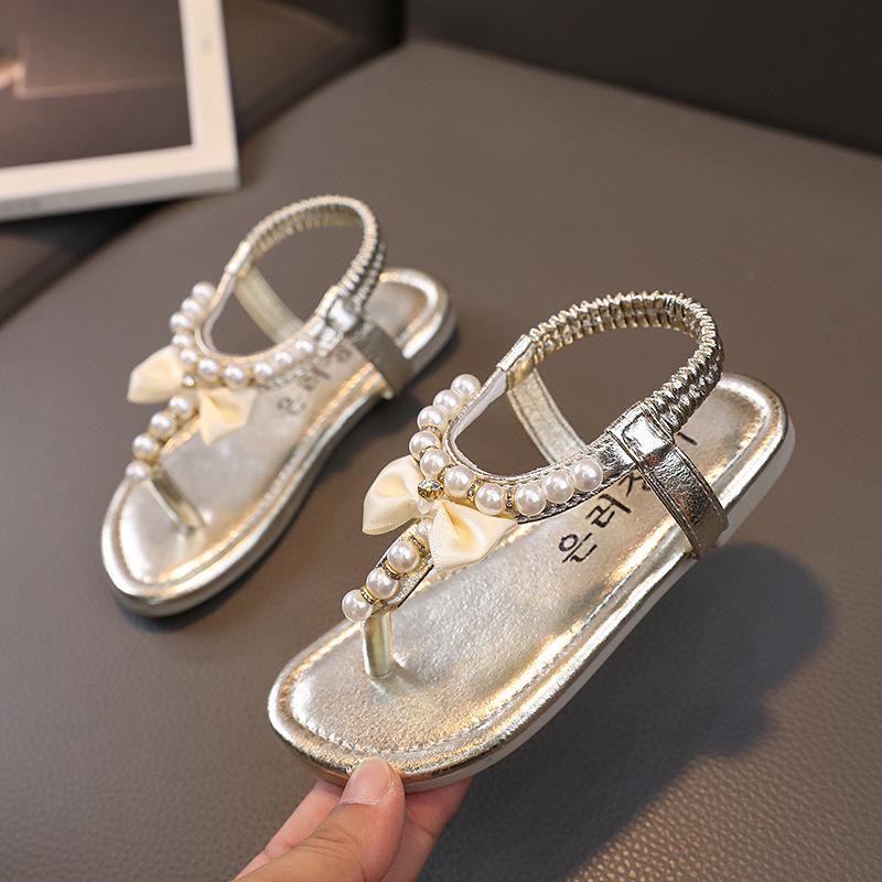 Süße Prinzessinnen-Sandalen im koreanischen Stil für Mädchen - Sommer-Flip-Flops für Kleinkinder