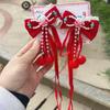 2pcs Bow Children's Chinese Hairpin Lion Ancient Style Hair Clip New Year Ribbon Barrettes  Kids