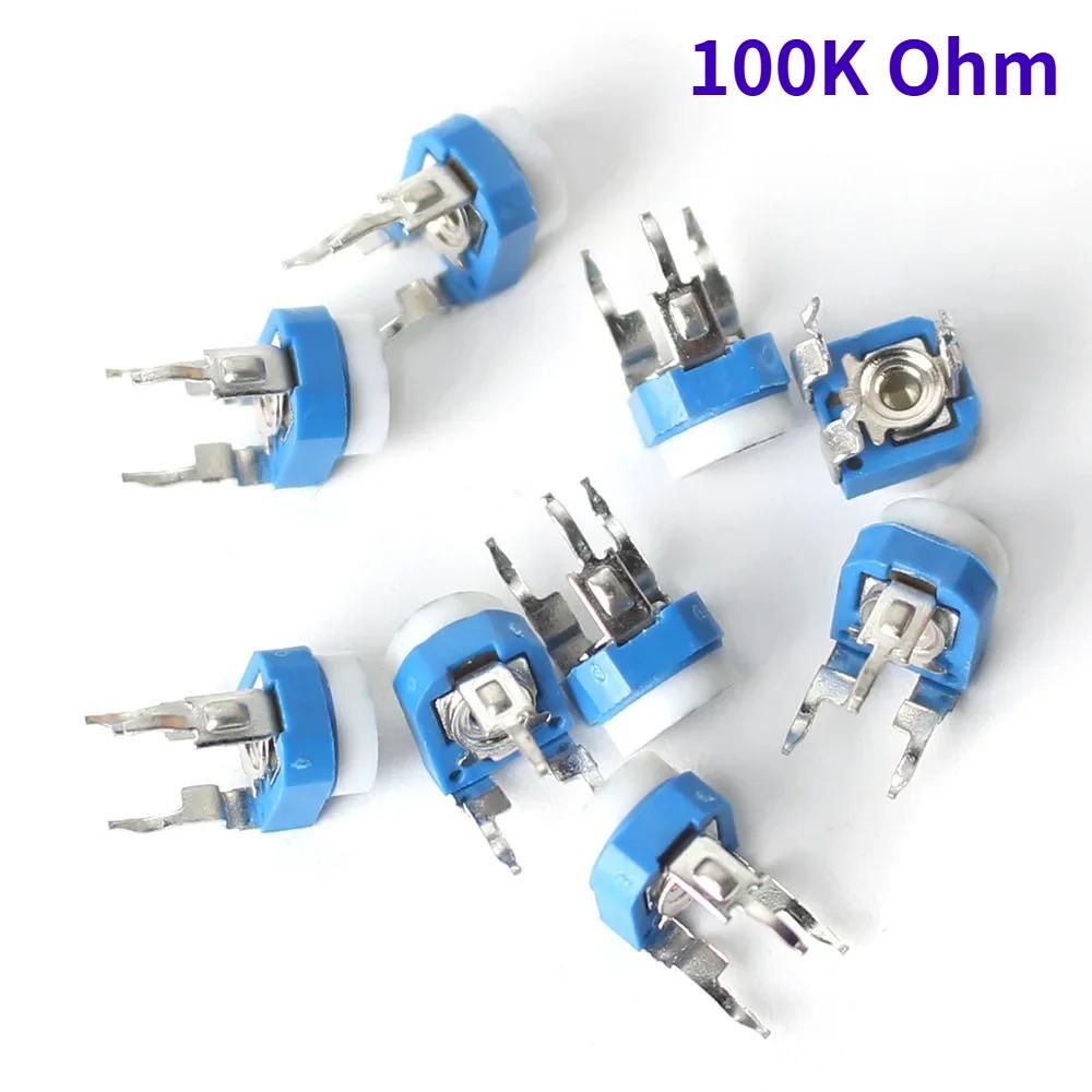 20PCS RM065 Potentiometer 1K 2K 5K 10K 20K 50K 100K 200K 500K 100R 200R 500R 1M Resistance RM 065 Trimmer Potentiometers