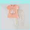 Trendy Malwee Children's Short Sleeve T-shirt Set For Girls Summer Outfit With Shorts