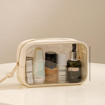 Travel Zipper Clear Makeup Beauty Wash Organizer Waterproof Transparent Cosmetic Bag Women Make Up Case Bath Toiletry Bags Kit
